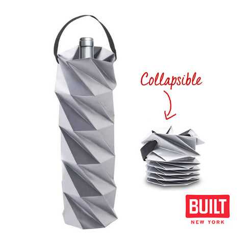 金屬塗層 Origami 摺紙葡萄酒手提袋 (金色) | 精美耐用 | 派對 | 野餐 | 戶外餐酒配件