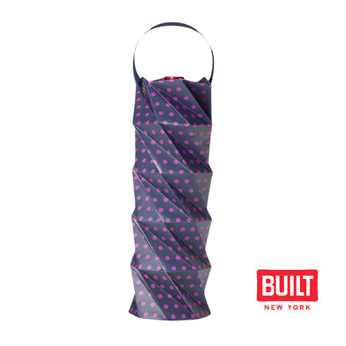 印花 Origami 折纸葡萄酒手提袋 (海军蓝圆点图案) | 精美耐用 | 派对 | 野餐 | 户外餐酒配件