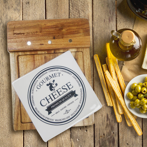 一套四件奶酪板连工具套装 (皂荚木)|优质木材|美酒品尝 | 品酒派对