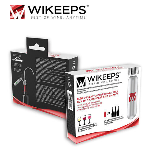 Wikeeps® 平衡墨盒5个 | 红酒保存 | 欧盟制造 | 品质保证