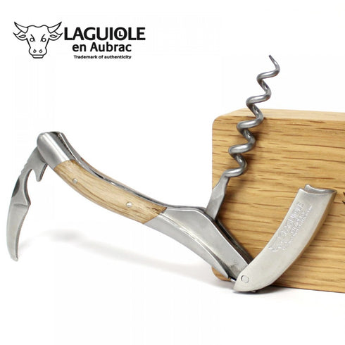 法國 Laguiole en Aubrac 橡木手柄手工製開瓶器及侍酒刀